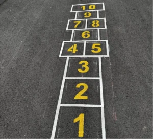 Outdoor playground marking