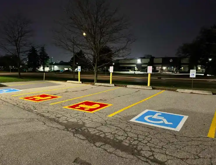 parking spaces