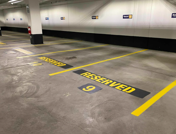 reserved parking spaces